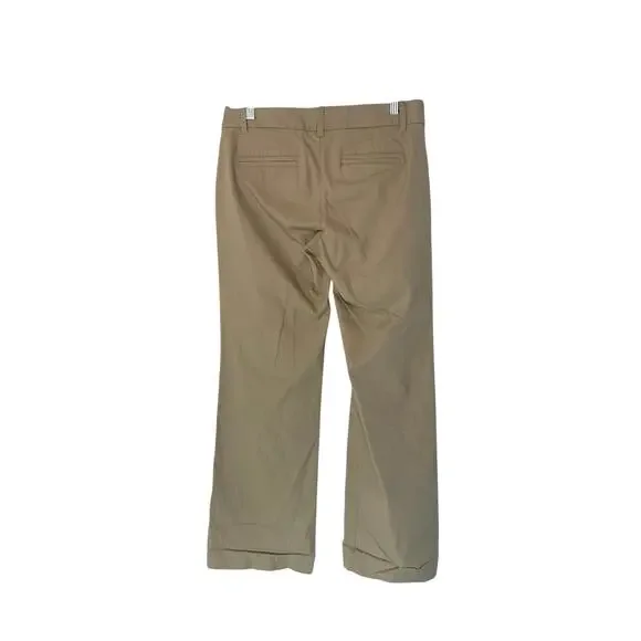 J.Crew‎ City Fit Pants Tank Khaki Stretch Boot Cut Office Work Career Size 2S - Picture 8 of 9